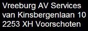 Logo Vreeburg AV Services, Voorschoten