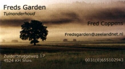 Fred's Garden, Sluis