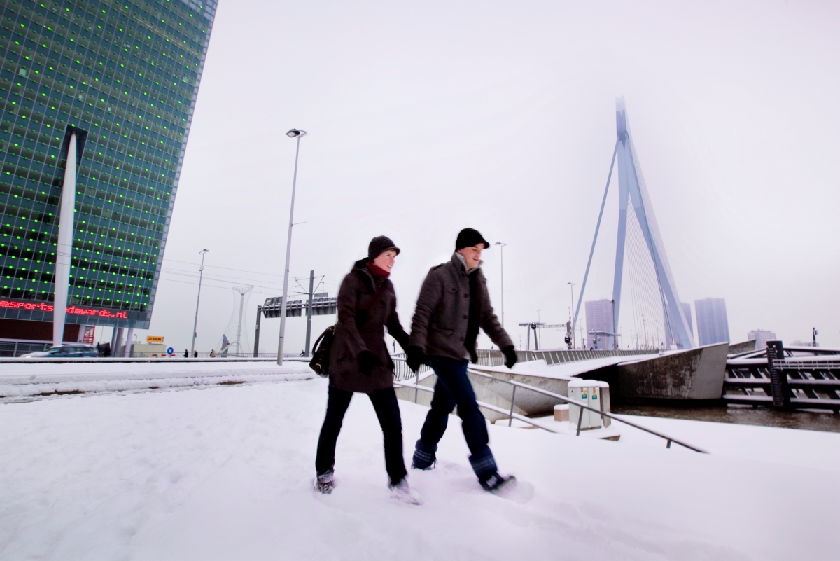 Erasmusbrug in de winter