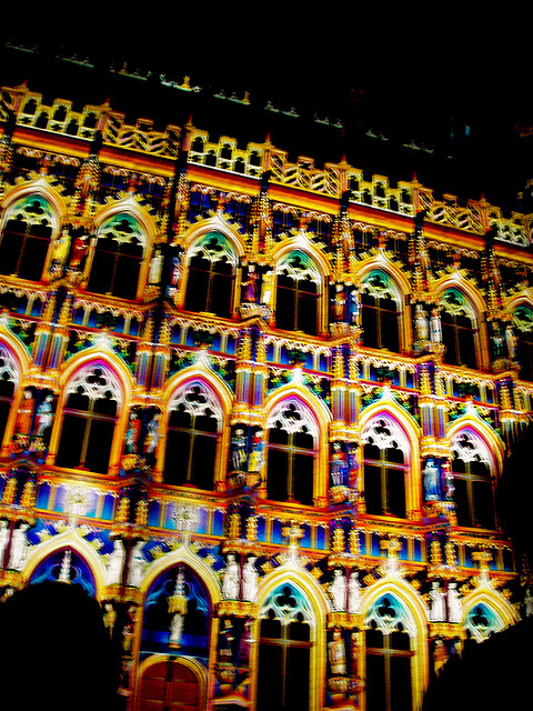 Lichtjes op het stadhuis van Leuven