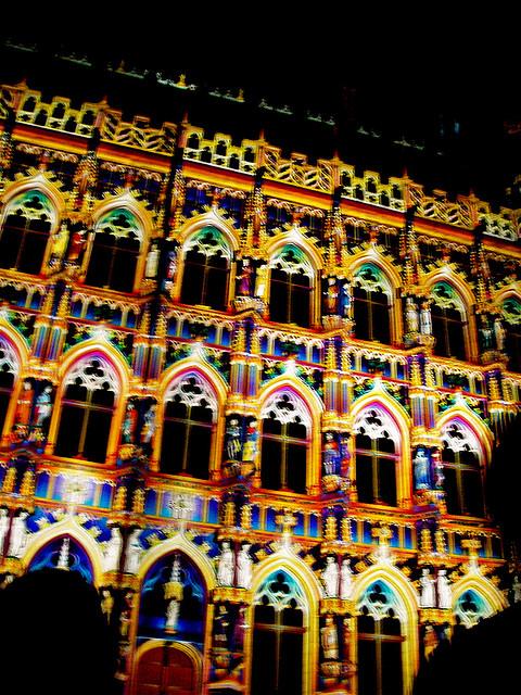 Lichtjes op het stadhuis van Leuven