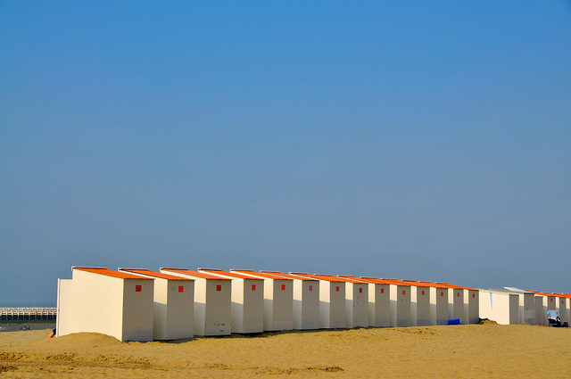 Strandhuisjes in Nieuwpoort