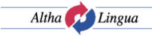 Logo Altha Lingua Taaltrainingen, Middenbeemster