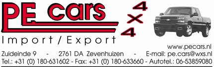 Logo Pe Cars, Zevenhuizen