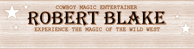 Logo Robert Blake Magic Shows, Bedum