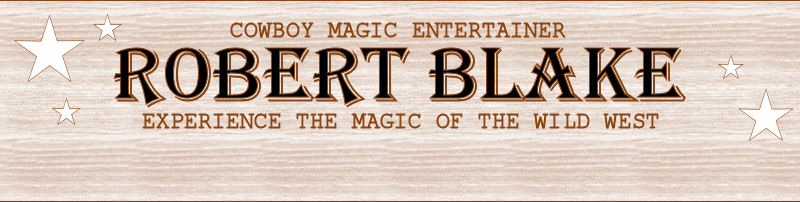 Logo Robert Blake Magic Shows, Bedum