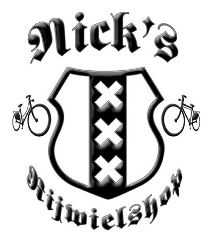 Logo Nick's Rijwielshop, Amsterdam